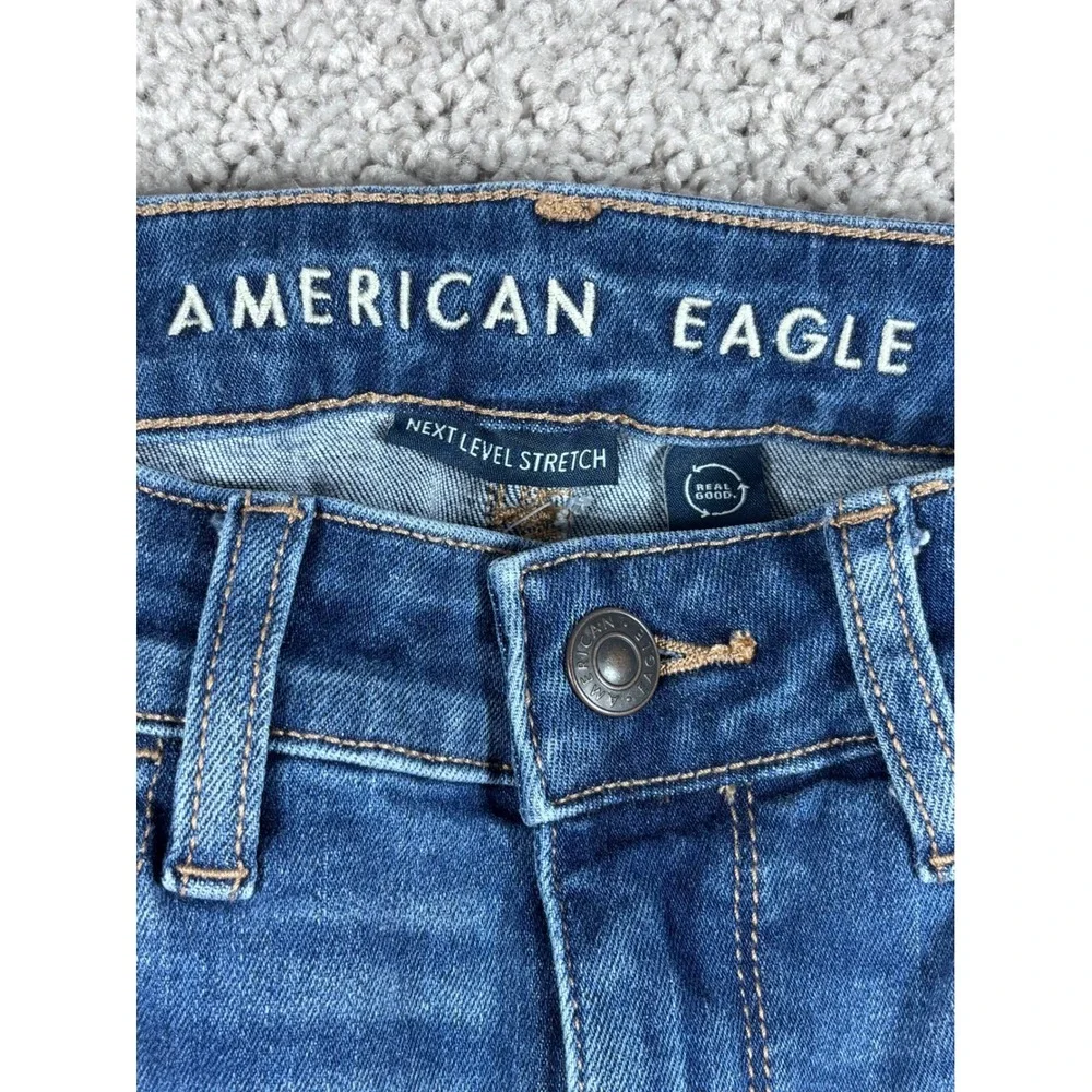 American Eagle Jeggings Size 00 Short Next‎ Level Stretch Blue Denim